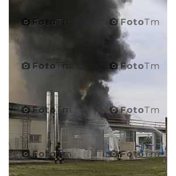 Tiziano Manzoni/LaPresse 14-8 2025 Italia Cronaca Bergamo Ghisalba BG incendio piscine dopo la fine dei lavori