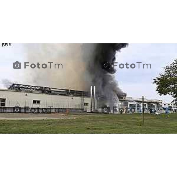 Tiziano Manzoni/LaPresse 14-8 2025 Italia Cronaca Bergamo Ghisalba BG incendio piscine dopo la fine dei lavori