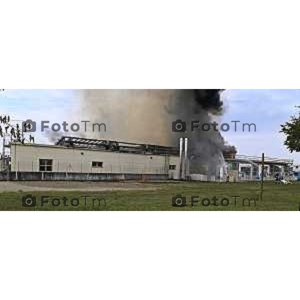 Tiziano Manzoni/LaPresse 14-8 2025 Italia Cronaca Bergamo Ghisalba BG incendio piscine dopo la fine dei lavori
