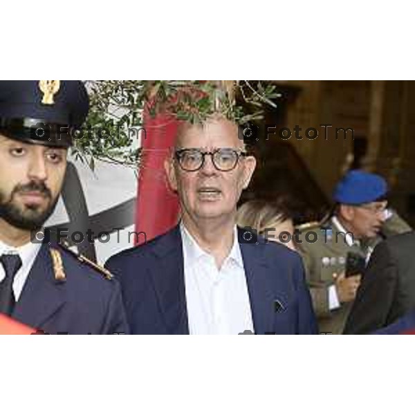 Tiziano Manzoni/LaPresse 26-08 2025 Italia Cronaca Bergamo Sant’Alessandro, patrono della città Messa con il Vescovo Beschi Monsignor Bonicelli Assemberg treviglio