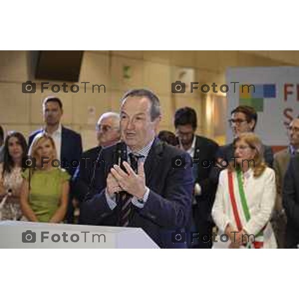Tiziano Manzoni/LaPresse 05-9- 2025 Italia Cronaca Bergamo Fiera Nuova e Promoberg inaugurazione Fiera di Sant’Alessandro 2025.