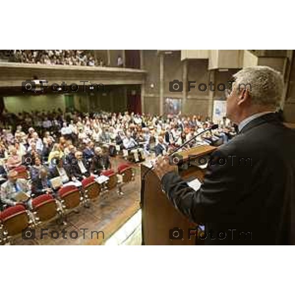 Tiziano Manzoni/LaPresse 8--9- 2025 Italia Cronaca Bergamo Bergamo presentazione del manifesto Scuole dell\'Opera Sant\'Alessandro Emanuele Poletti rettore