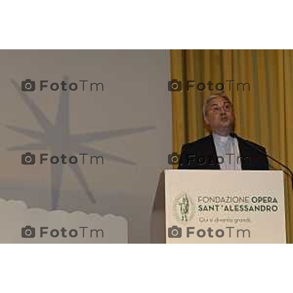 Tiziano Manzoni/LaPresse 8--9- 2025 Italia Cronaca Bergamo Bergamo presentazione del manifesto Scuole dell\'Opera Sant\'Alessandro Emanuele Poletti rettore