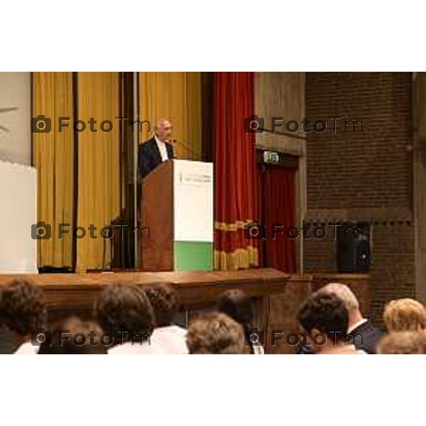 Tiziano Manzoni/LaPresse 8--9- 2025 Italia Cronaca Bergamo Bergamo presentazione del manifesto Scuole dell\'Opera Sant\'Alessandro