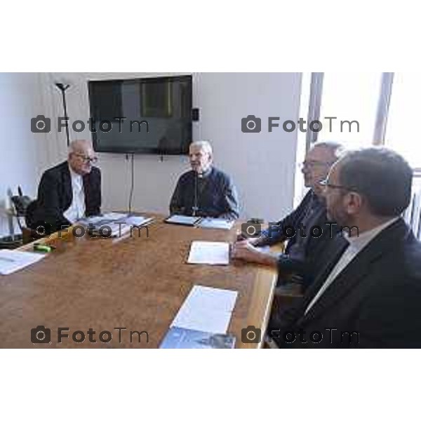 Tiziano Manzoni/LaPresse 12-9- 2025 Italia Cronaca Bergamo presentazione bilancio di missione della diocesi Bg con il vescovo