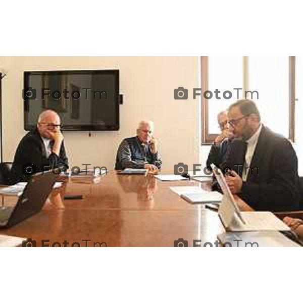 Tiziano Manzoni/LaPresse 12-9- 2025 Italia Cronaca Bergamo presentazione bilancio di missione della diocesi Bg con il vescovo