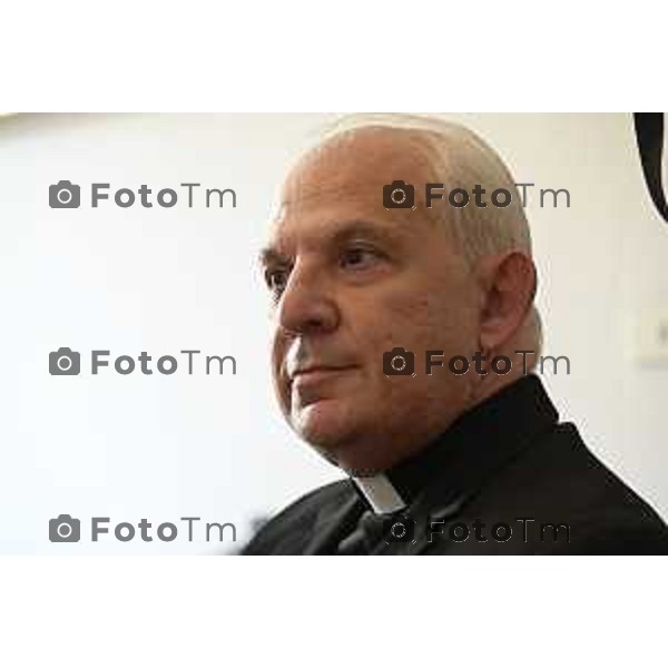 Tiziano Manzoni/LaPresse 12-9- 2025 Italia Cronaca Bergamo presentazione bilancio di missione della diocesi Bg con il vescovo nella foto don Giulio Della Vite