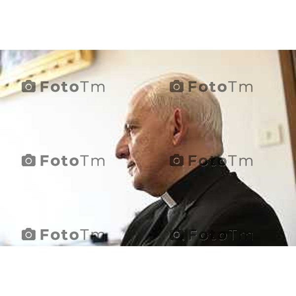 Tiziano Manzoni/LaPresse 12-9- 2025 Italia Cronaca Bergamo presentazione bilancio di missione della diocesi Bg con il vescovo nella foto don Giulio Della Vite