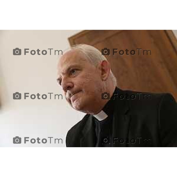 Tiziano Manzoni/LaPresse 12-9- 2025 Italia Cronaca Bergamo presentazione bilancio di missione della diocesi Bg con il vescovo nella foto don Giulio Della Vite