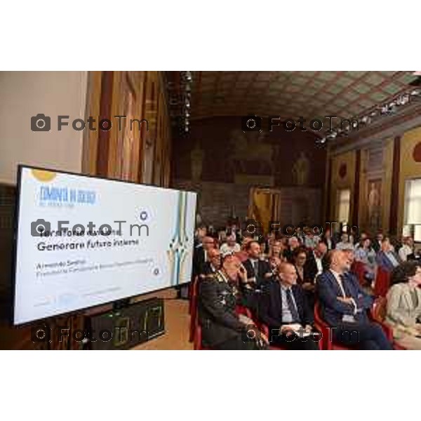 Tiziano Manzoni/LaPresse 18-9- 2025 Italia Cronaca Bergamo Fondazione Bpb EF e Intesa Sanpaolo convegno ,Territorio e visione. Generare futuro insieme