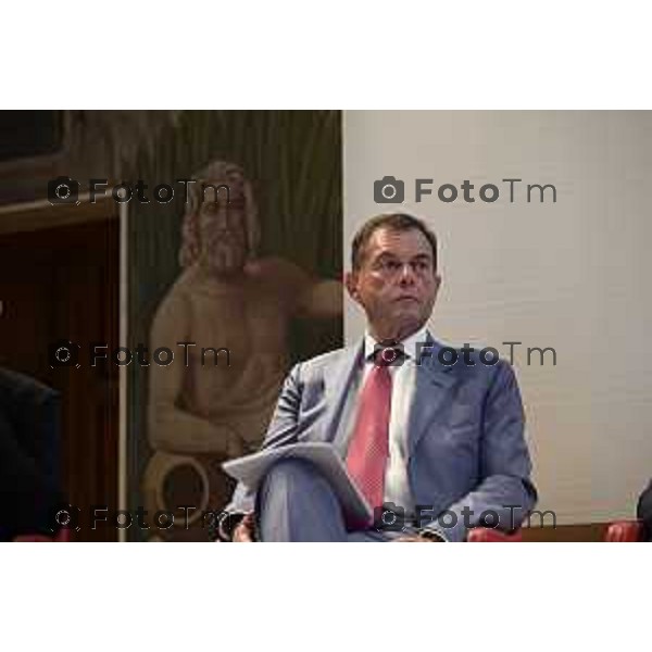 Tiziano Manzoni/LaPresse 18-9- 2025 Italia Cronaca Bergamo Fondazione Bpb EF e Intesa Sanpaolo convegno ,Territorio e visione. Generare futuro insieme Fabio Bosatelli, Presidente Gewiss Spa