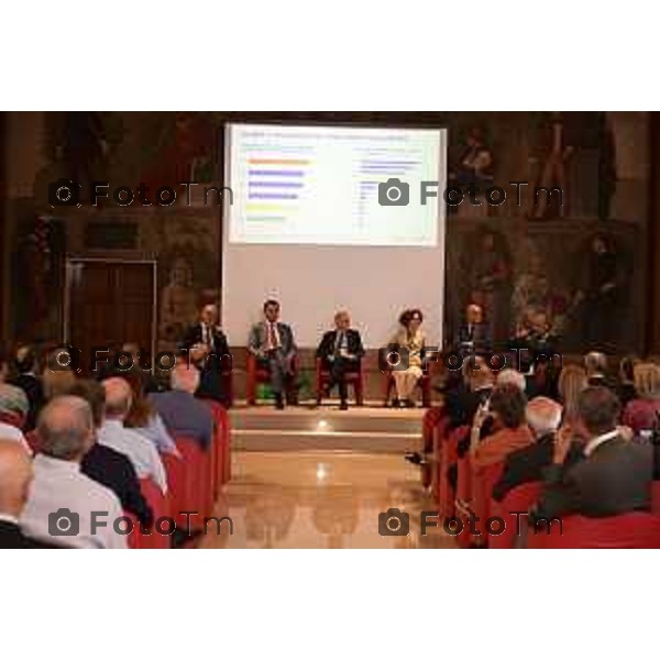 Tiziano Manzoni/LaPresse 18-9- 2025 Italia Cronaca Bergamo Fondazione Bpb EF e Intesa Sanpaolo convegno ,Territorio e visione. Generare futuro insieme