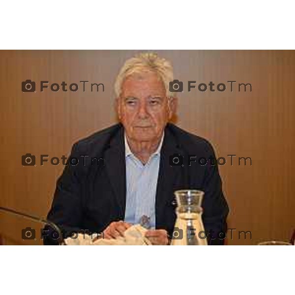 Tiziano Manzoni/LaPresse 19-9- 2025 nella foto il tavolo e i relatori Claudio Martelli, Maria Elena Boschi, Giorgio Gori, Emilio Delbono e Mattia Palazzi Italia Cronaca Bergamo che promuovono la nascita del nuovo circolo Matteotti a Bergamo Cristina Parodi