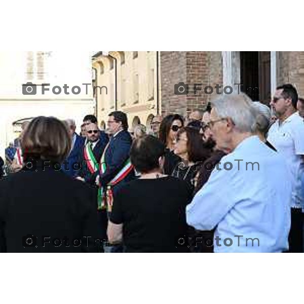 Tiziano Manzoni/LaPresse 20-9- 2025 Italia Cronaca Bergamo Caravaggio Funerale Ettore Pirovano politico Lega e presidnete provincia Bg