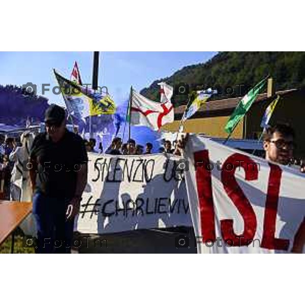 Tiziano Manzoni/LaPresse 20-9- 2025 Italia Cronaca Bergamo Pontida BG raduno leghista sul pratone corteo dei Giovani Padani