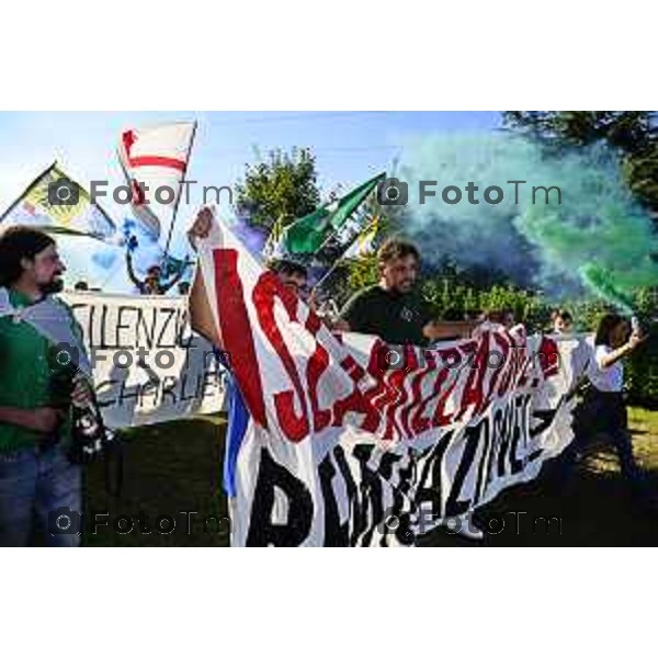 Tiziano Manzoni/LaPresse 20-9- 2025 Italia Cronaca Bergamo Pontida BG raduno leghista sul pratone corteo dei Giovani Padani
