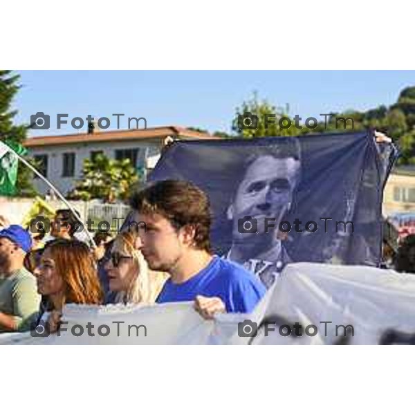 Tiziano Manzoni/LaPresse 20-9- 2025 Italia Cronaca Bergamo Pontida BG raduno leghista sul pratone corteo dei Giovani Padani