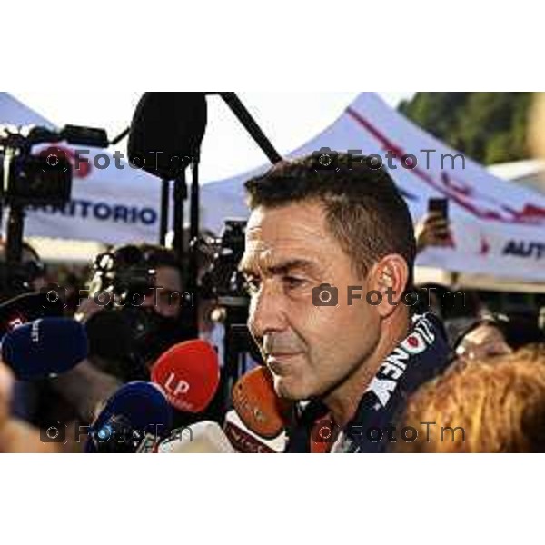 Tiziano Manzoni/LaPresse 20-9- 2025 Italia Cronaca Bergamo Pontida BG raduno leghista sul pratone Giovani Padani Intervento di Vanncci