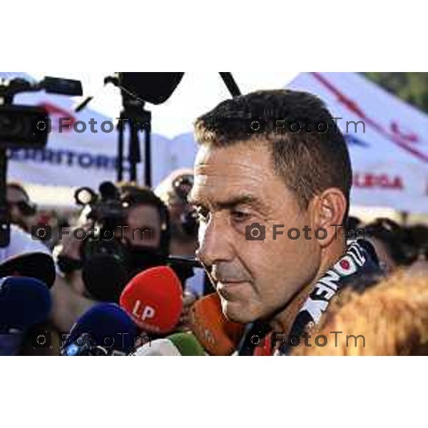 Tiziano Manzoni/LaPresse 20-9- 2025 Italia Cronaca Bergamo Pontida BG raduno leghista sul pratone Giovani Padani Intervento di Vanncci