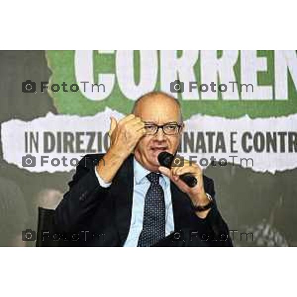 Tiziano Manzoni/LaPresse 20-9- 2025 Italia Cronaca Bergamo Pontida BG raduno leghista sul pratone Giovani Padani Intervento ministro Valditara