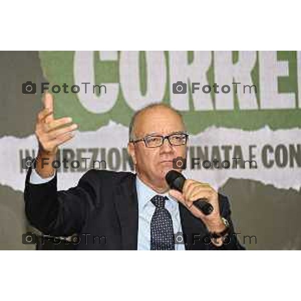 Tiziano Manzoni/LaPresse 20-9- 2025 Italia Cronaca Bergamo Pontida BG raduno leghista sul pratone Giovani Padani Intervento ministro Valditara