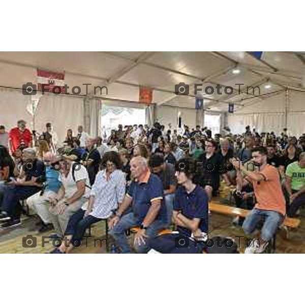 Tiziano Manzoni/LaPresse 20-9- 2025 Italia Cronaca Bergamo Pontida BG raduno leghista sul pratone Giovani Padani