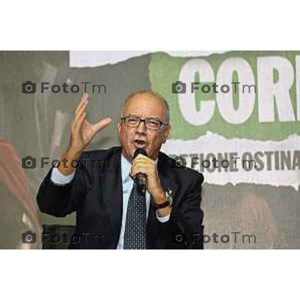 Tiziano Manzoni/LaPresse 20-9- 2025 Italia Cronaca Bergamo Pontida BG raduno leghista sul pratone Giovani Padani Intervento ministro Valditara