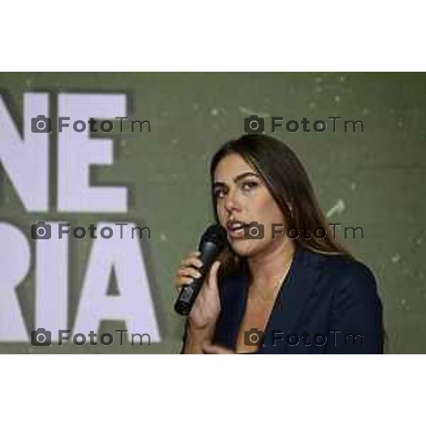 Tiziano Manzoni/LaPresse 20-9- 2025 Italia Cronaca Bergamo Pontida BG raduno leghista sul pratone Giovani Padani