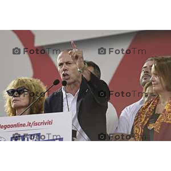 Tiziano Manzoni/LaPresse 21-09- 2025 Italia Cronaca Pontida Bergamo raduno Leghista sul prato del paese Lombardo Massimiliano Romeo