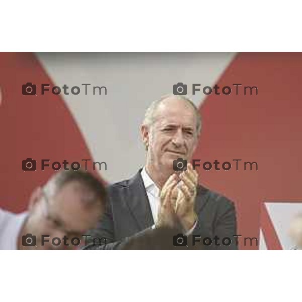 Tiziano Manzoni/LaPresse 21-09- 2025 Italia Cronaca Pontida Bergamo raduno Leghista sul prato del paese Lombardo Zaia 2025