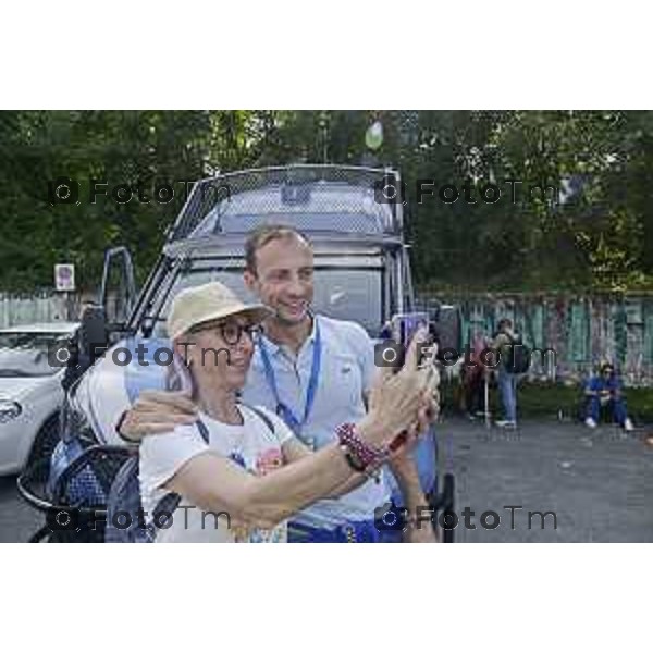 Tiziano Manzoni/LaPresse 21-09- 2025 Italia Cronaca Pontida Bergamo raduno Leghista sul prato del paese Lombardo Fedriga