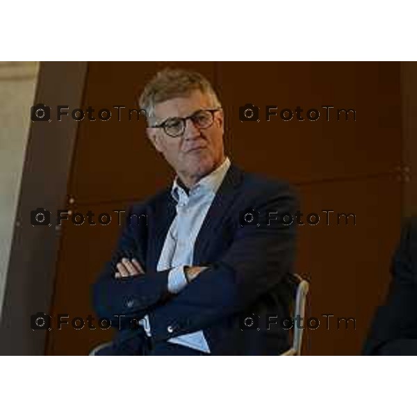 Tiziano Manzoni/LaPresse2 5-9- 2025 Italia Cronaca Bergamo La Diocesi di Bergamo presenta ‘il Bernareggi’, il nuovo Museo Diocesano di Bergamo, nel cuore di Città Alta il percorso museale e le opere in esposizione, accompagnati dal Vescovo di Bergamo Mons. Francesco Beschi. nella foto Arch. Giovanni Tortelli - GTRF -