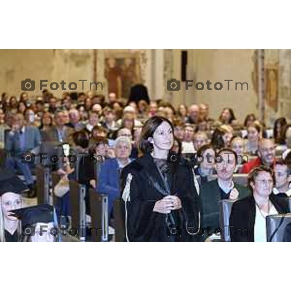 Tiziano Manzoni/LaPresse26-9- 2025 Italia Cronaca Bergamo dottorande e ai dottorandi del XLI ciclo, Rettore prof. Sergio Cavalieri e del prof. Gianpietro Cossali, Direttore della Scuola di Alta Formazione Davide Vettore (Ingegneria e Scienze Applicate) e la dott.ssa Gaia Cristinziano (Studi umanistici transculturali). prof.ssa Sigrid Adriaenssens della Princeton University