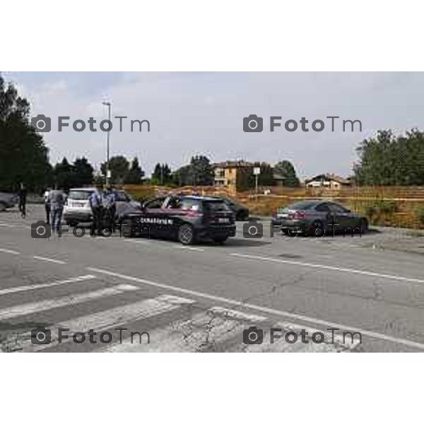 Tiziano Manzoni/LaPresse 29-9- 2025 Italia Cronaca Boltiere Bg Cadavere rinvenuo in una auto parcheggiata