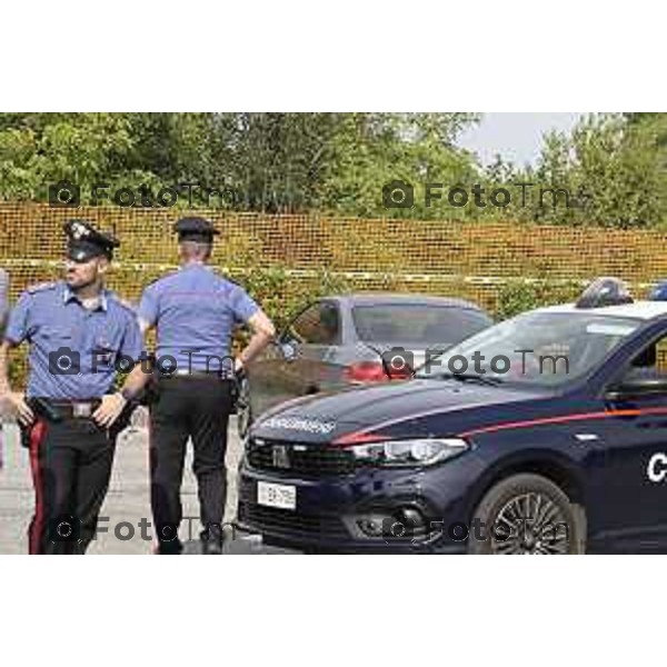 Tiziano Manzoni/LaPresse 29-9- 2025 Italia Cronaca Boltiere Bg Cadavere rinvenuo in una auto parcheggiata