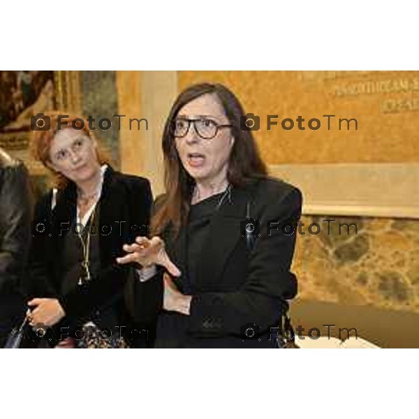 Tiziano Manzoni/LaPresse 9-10- 2025 Italia Cronaca Bergamo Accademia mostra opere, a storia della raffinata tecnica della pittura su pietra a cura di Patrizia Cavazzini con la collaborazione di Maria Luisa Pacelli
