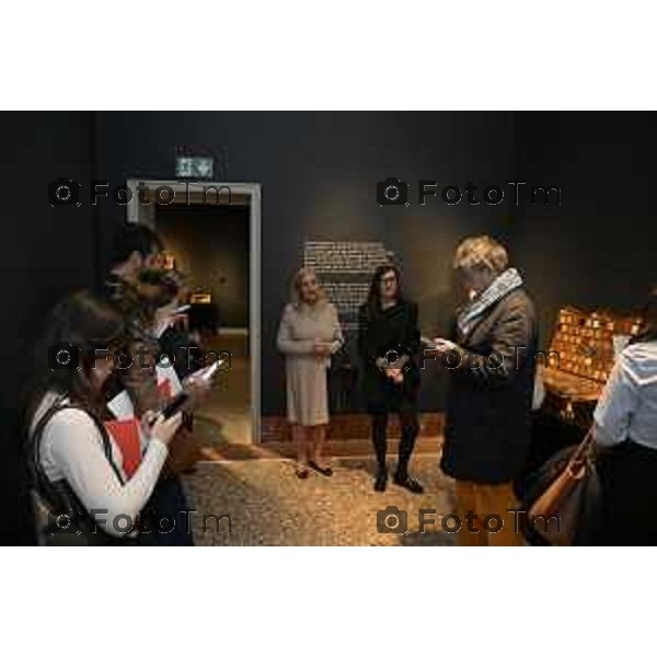 Tiziano Manzoni/LaPresse 9-10- 2025 Italia Cronaca Bergamo Accademia mostra opere, a storia della raffinata tecnica della pittura su pietra a cura di Patrizia Cavazzini con la collaborazione di Maria Luisa Pacelli