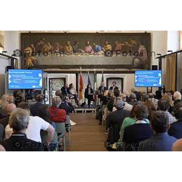 Tiziano Manzoni/LaPresse 16-10- 2025 Italia Cronaca Bergamo Bergamo ’ex Monastero di Astino, Conferenza Europea sulle Comunità Energetiche Rinnovabili (CER).
