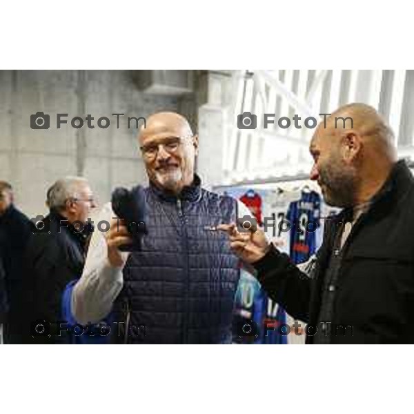 Tiziano Manzoni/LaPresse 17-09- 2025 Italia Cronaca Bergamo New Balance Arena, stadio festa Atalanta per celebrare la storica vittoria dell\'Atalanta in Europa League. nella foto vecchie glorie atalantine