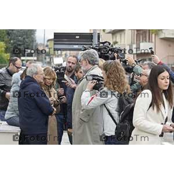 Tiziano Manzoni/LaPresse 21-10- 2025 Italia Cronaca Bergamo Villa D\'Almè arrivo della salma di Pamela Genini di Strozza assassinata una settimana fa
