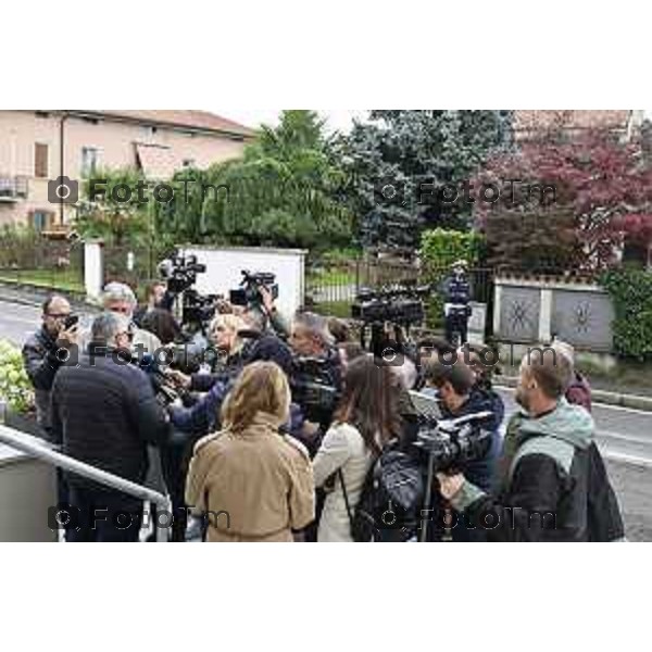 Tiziano Manzoni/LaPresse 21-10- 2025 Italia Cronaca Bergamo Villa D\'Almè arrivo della salma di Pamela Genini di Strozza assassinata una settimana fa