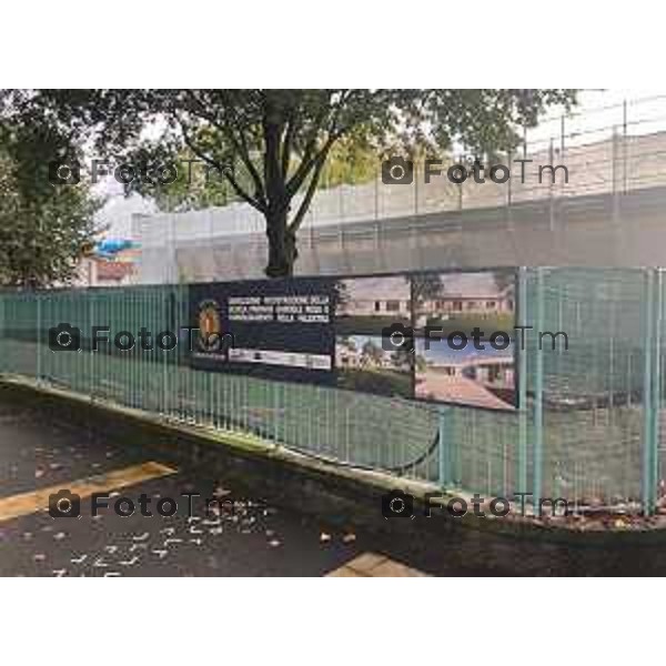 Tiziano Manzoni/LaPresse 21-10- 2025 Italia Cronaca Bergamo Bergamo Il cantiere della scuola Gabriele Rosa Via marzabotto
