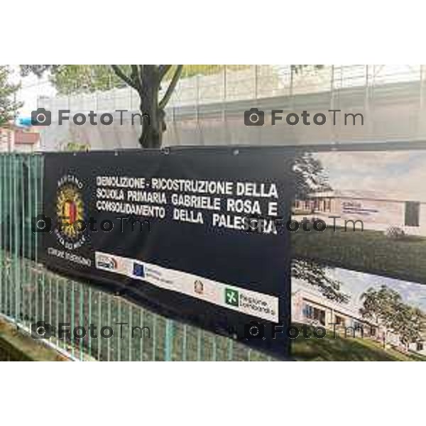 Tiziano Manzoni/LaPresse 21-10- 2025 Italia Cronaca Bergamo Bergamo Il cantiere della scuola Gabriele Rosa Via marzabotto