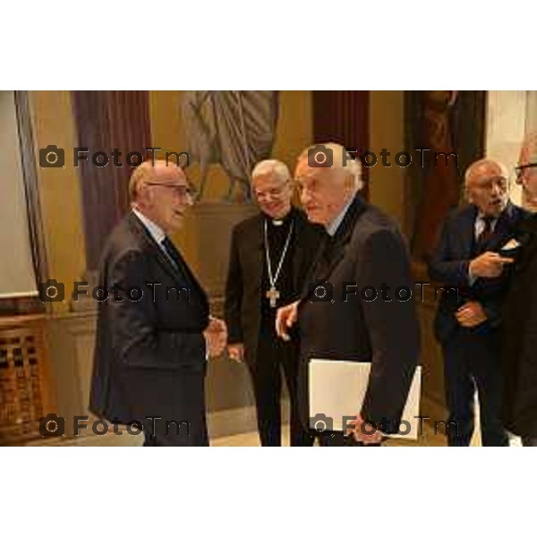 Tiziano Manzoni/LaPresse 23-10- 2025 Italia Cronaca Fondazione Banca Popolare di Bergamo con Intesa Sanpaolo: “Valore comune. La Finanza al servizio della comunità” ’intervento di Giovanni Bazoli,