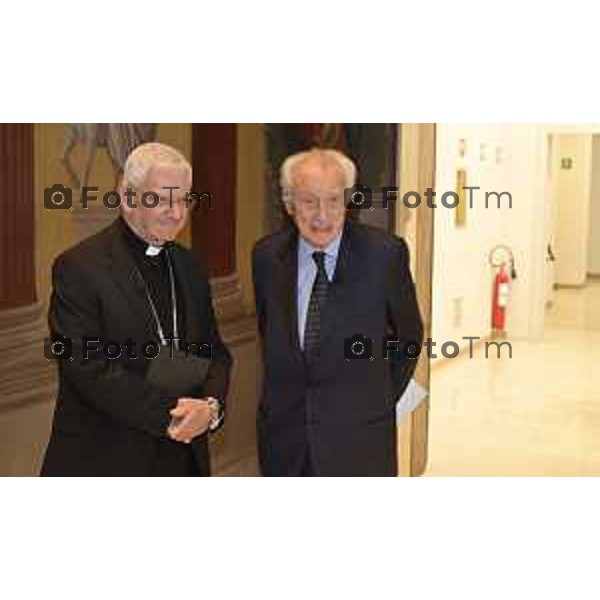 Tiziano Manzoni/LaPresse 23-10- 2025 Italia Cronaca Fondazione Banca Popolare di Bergamo con Intesa Sanpaolo: “Valore comune. La Finanza al servizio della comunità” ’intervento di Giovanni Bazoli,