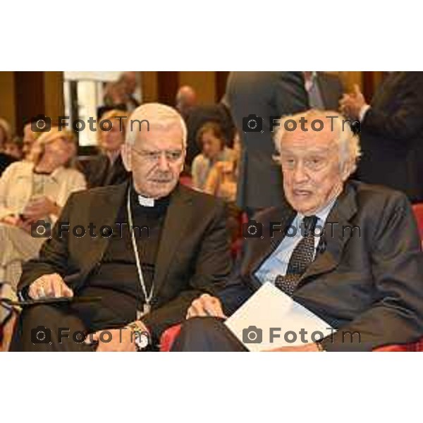 Tiziano Manzoni/LaPresse 23-10- 2025 Italia Cronaca Fondazione Banca Popolare di Bergamo con Intesa Sanpaolo: “Valore comune. La Finanza al servizio della comunità” ’intervento di Giovanni Bazoli,