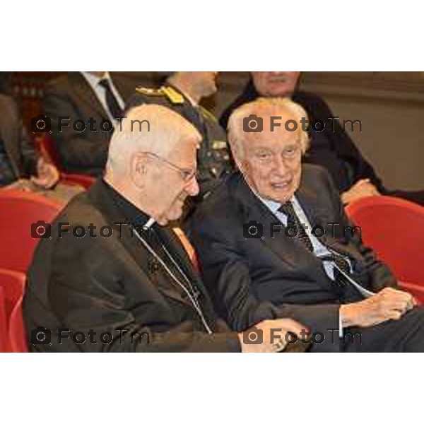 Tiziano Manzoni/LaPresse 23-10- 2025 Italia Cronaca Fondazione Banca Popolare di Bergamo con Intesa Sanpaolo: “Valore comune. La Finanza al servizio della comunità” ’intervento di Giovanni Bazoli,