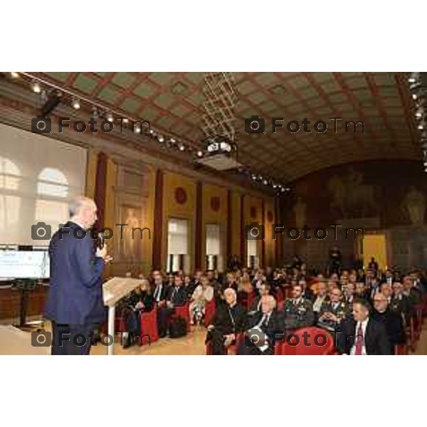 Tiziano Manzoni/LaPresse 23-10- 2025 Italia Cronaca Fondazione Banca Popolare di Bergamo con Intesa Sanpaolo: “Valore comune. La Finanza al servizio della comunità” ’intervento di Giovanni Bazoli,