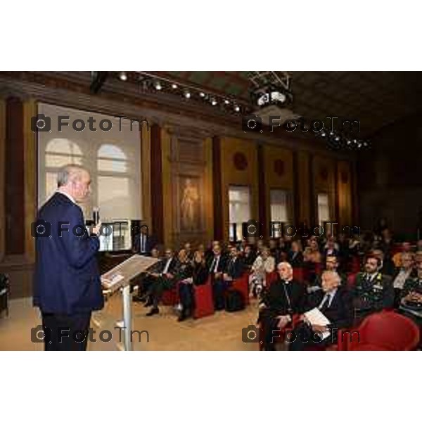 Tiziano Manzoni/LaPresse 23-10- 2025 Italia Cronaca Fondazione Banca Popolare di Bergamo con Intesa Sanpaolo: “Valore comune. La Finanza al servizio della comunità” ’intervento di Giovanni Bazoli,