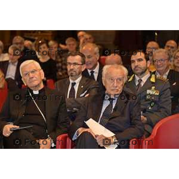 Tiziano Manzoni/LaPresse 23-10- 2025 Italia Cronaca Fondazione Banca Popolare di Bergamo con Intesa Sanpaolo: “Valore comune. La Finanza al servizio della comunità” ’intervento di Giovanni Bazoli,